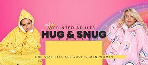 Hug & Snug Printed Traditional Blanket Hoodies