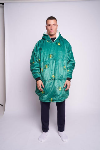Beer Printed Hoodie Green