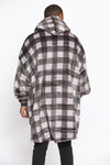 Check Hoodie Fleece