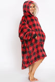 Check Hoodie Fleece