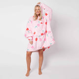 Cherries Pink Printed Hoodie - TheHugSnugStore
