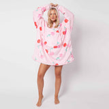 Cherries Pink Printed Hoodie - TheHugSnugStore