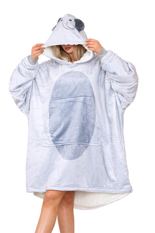 Elephant Face Printed Hoodie - TheHugSnugStore