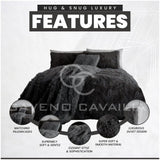 Luxury Hug & Snug Duvet Cover Set Charcoal - TheHugSnugStore