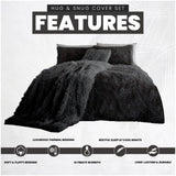 Luxury Hug & Snug Duvet Cover Set Charcoal - TheHugSnugStore