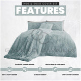Luxury Hug & Snug Duvet Cover Set Duck Egg - TheHugSnugStore