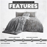 Luxury Hug & Snug Duvet Cover Set Silver - TheHugSnugStore