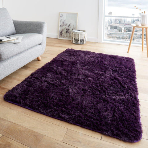 Plain Hug & Snug Rugs Purple