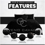 Luxury Hug & Snug Duvet Cover Set Black - TheHugSnugStore