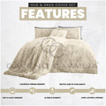 Luxury Hug & Snug Duvet Cover Set Cream - TheHugSnugStore