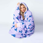 Humming Bird Lilac Printed Hoodie - TheHugSnugStore