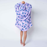 Humming Bird Lilac Printed Hoodie - TheHugSnugStore
