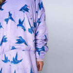 Humming Bird Lilac Printed Hoodie - TheHugSnugStore