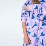Humming Bird Lilac Printed Hoodie - TheHugSnugStore