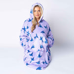 Humming Bird Lilac Printed Hoodie - TheHugSnugStore