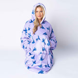Humming Bird Lilac Printed Hoodie - TheHugSnugStore