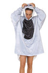 Panda Face Printed Hoodie - TheHugSnugStore