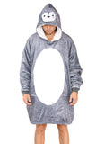 Penguin Face Printed Hoodie - TheHugSnugStore