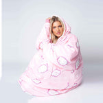 Plush Cat Pink Printed Hoodie - TheHugSnugStore