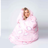 Plush Cat Pink Printed Hoodie - TheHugSnugStore