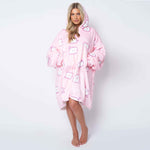Plush Cat Pink Printed Hoodie - TheHugSnugStore