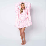 Plush Cat Pink Printed Hoodie - TheHugSnugStore