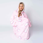 Plush Cat Pink Printed Hoodie - TheHugSnugStore
