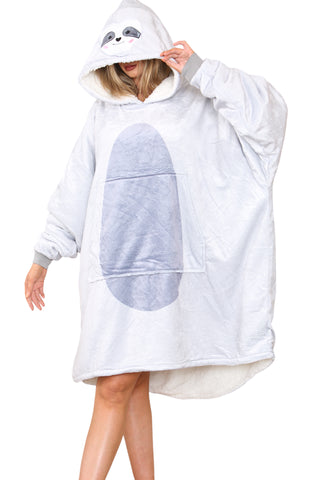 Sloth Face Printed Hoodie - TheHugSnugStore