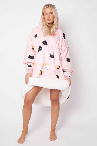 Sushi Pink Printed Hoodie - TheHugSnugStore