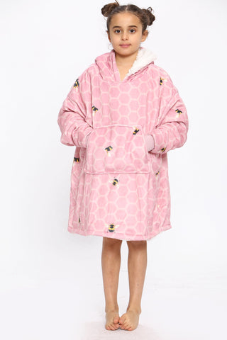 Kids Bee Hoodie Blush Pink - TheHugSnugStore