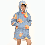 Burger & Fries kids Hoodie Grey - TheHugSnugStore