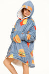 Burger & Fries kids Hoodie Grey - TheHugSnugStore