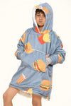 Burger & Fries kids Hoodie Grey - TheHugSnugStore