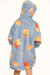Burger & Fries kids Hoodie Grey - TheHugSnugStore