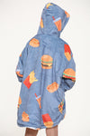 Burger & Fries kids Hoodie Grey - TheHugSnugStore