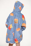 Burger & Fries kids Hoodie Grey - TheHugSnugStore