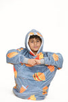 Burger & Fries kids Hoodie Grey - TheHugSnugStore