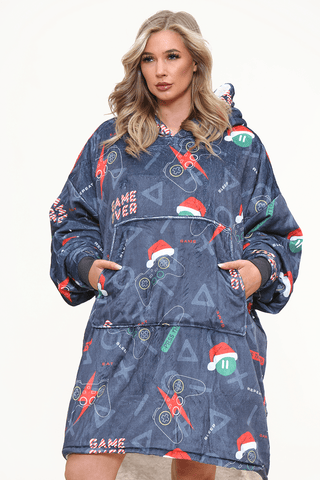Festive Gamer Zone Charcoal Hoodie - TheHugSnugStore