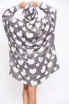 Hearts Hoodie Grey - TheHugSnugStore