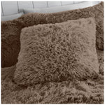 Luxury Pack of 4 Cushion Covers Teddy Fleece Hugg & Snug - TheHugSnugStore