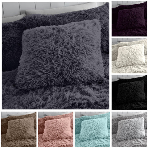 Luxury Pack of 4 Cushion Covers Teddy Fleece Hugg & Snug - TheHugSnugStore
