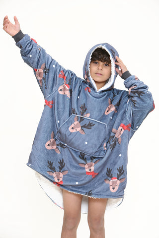 Jolly Reindeer Kids Hoodie - TheHugSnugStore