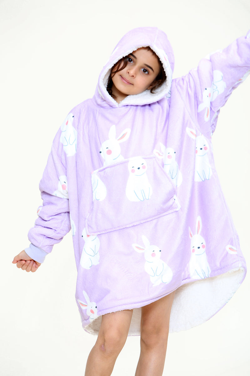 Rabbit Kids Hoodie Lilac – TheHugSnugStore