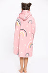Kids Rainbow Hearts Hoodie Grey - TheHugSnugStore
