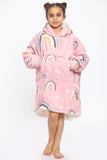 Kids Rainbow Hearts Hoodie Grey - TheHugSnugStore