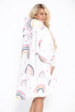 Rainbow Hearts Hoodie Blush Pink - TheHugSnugStore