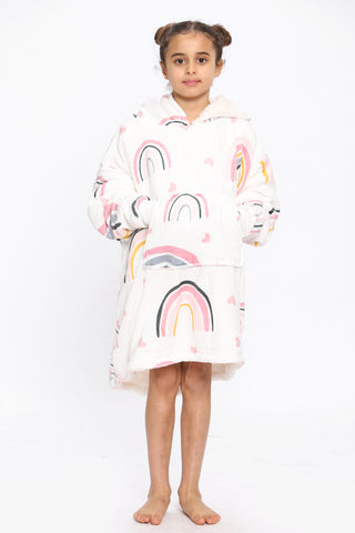 Kids Rainbow Hearts Hoodie Multi - TheHugSnugStore