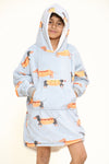 Sausage Dog Kids Hoodie Grey - TheHugSnugStore