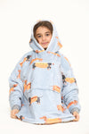 Sausage Dog Kids Hoodie Grey - TheHugSnugStore