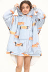 Sausage Dog Kids Hoodie Grey - TheHugSnugStore